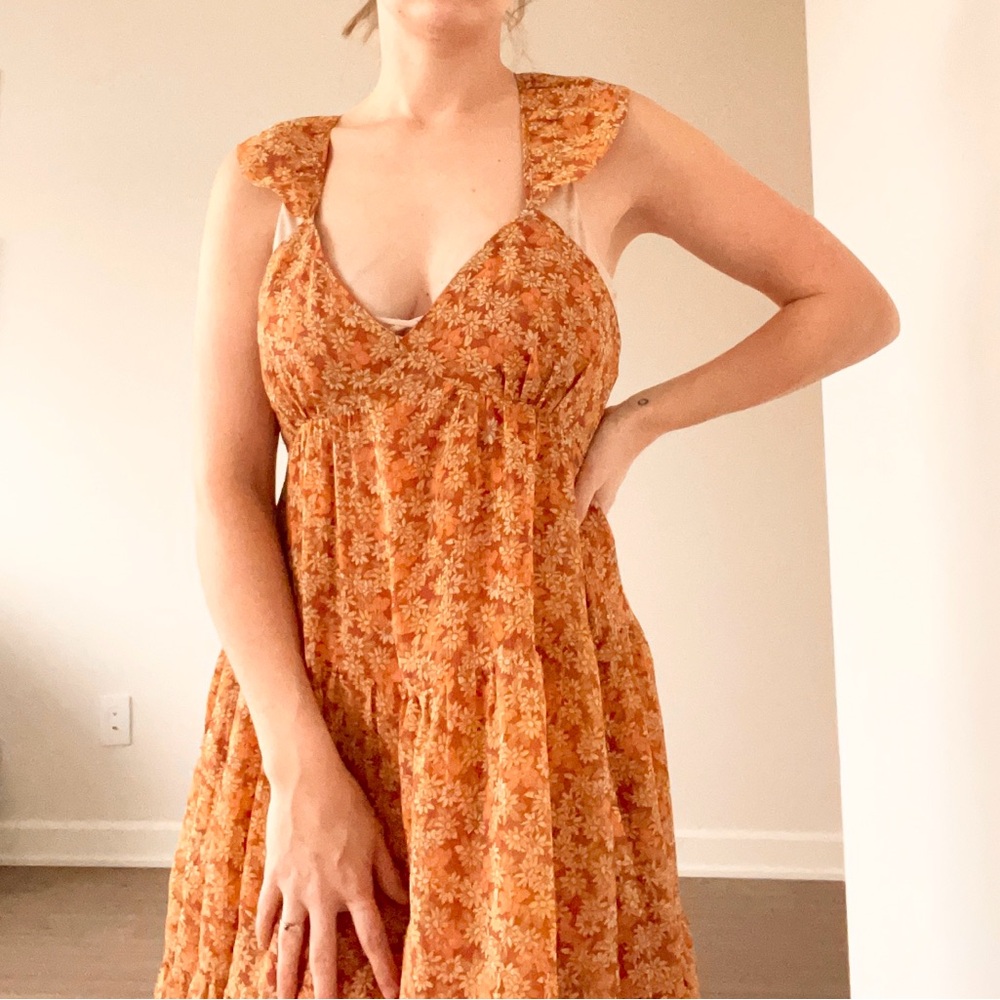 Madewell Georgette Ruffle Tiered Daisy Maxi Dress - Picture 3 of 9